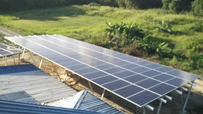 Completed solar canopy at a community property in Kota Marudu, Sabah